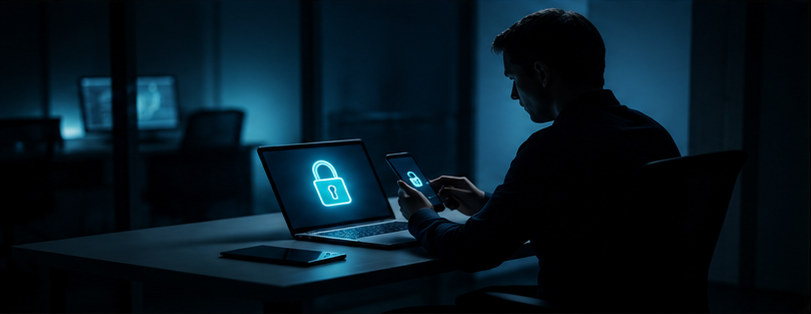 Illustration representing refusing to pay a blackmailer and reporting cybercrime instead